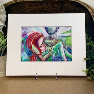 Guardian Angel Art Print | Guardian Angel | Mother and Child | Heaven Art | Christian Art | Giclèe Print from original art ~ Guardian Angel