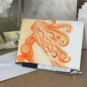 Cartão da gravidez | Arte na gravidez | Cartão em branco e envelope | Presente de parteira | cartão estacionário | Parabéns ~ Arte selvagem e gratuita