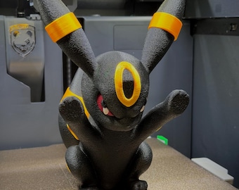 Nachtara-Fensterdeko (3D-Druck) | Pokémon-Fensterfiguren | Anime-Deko | Gaming-Setup | 13 cm x 23 cm