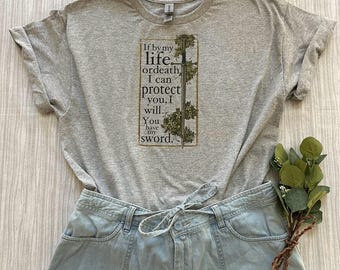 Camiseta estampada de Aragorn de El Señor de los Anillos, talla grande