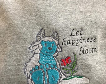 Sudadera Yeti bordada "Que florezca la felicidad" 3XL