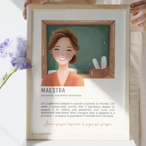 Regalo fine anno Maestra I Teacher Definition Print | End of Year Gift | (デジタルダウンロード)