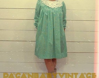 Anne of Green Gables gingham dress free shipping