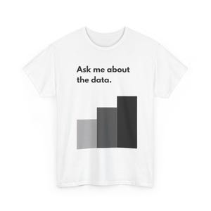 Camiseta con gráfico de barras de datos / Camiseta minimalista de ciencia de datos / Camiseta para iniciar conversaciones MSL