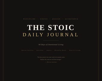 Stoische Zeitschrift | 90 Tage Intentional Living, Mark Aurel zum Ausdrucken (Digital Download)