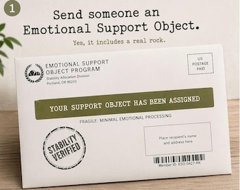 Emotional Support Rock: gepersonaliseerd grapcadeau, postgrappenpakket
