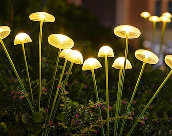 Paddestoel-zonneverlichting | Sprookjestuin buiten | Waterdichte padverlichting