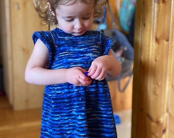 Hand Knit Baby Girl Wool Dress