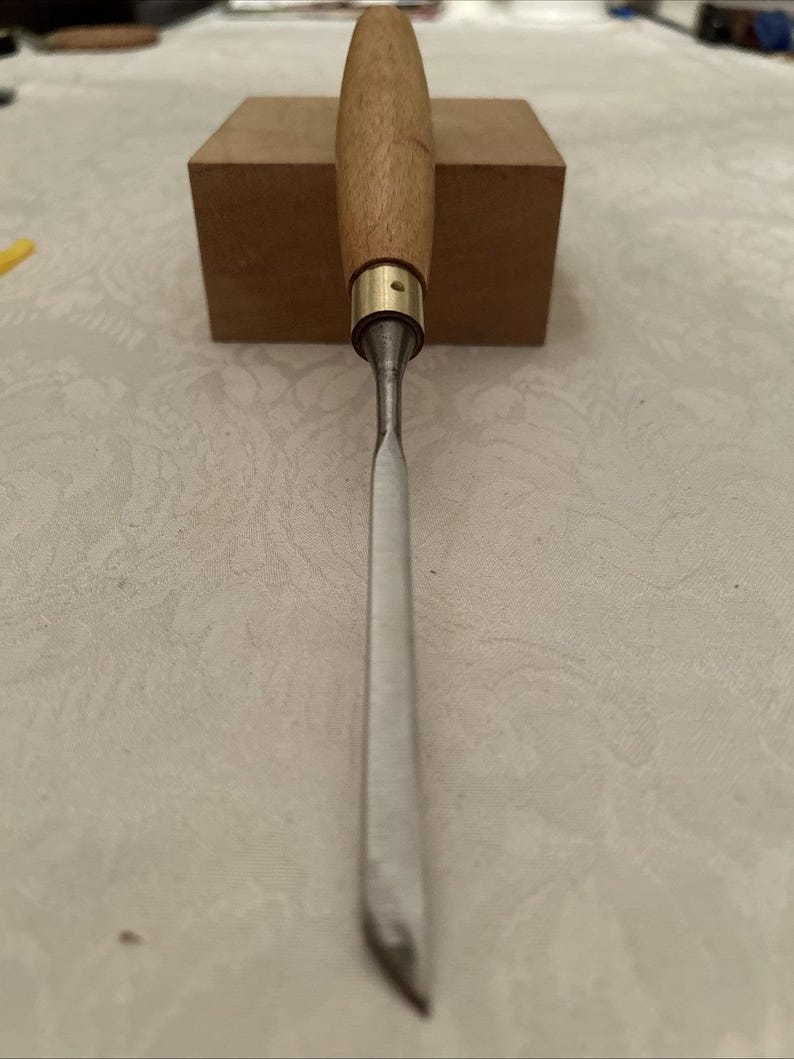 Greenlee by Marples 1/8mm Skew Carving Chisel Gouge – Vintage Woodworking Tool image 2
