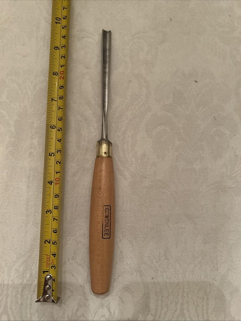 Greenlee Marples #7 8mm Straight Carving Gouge Woodworking Chisel (UK Made) image 6