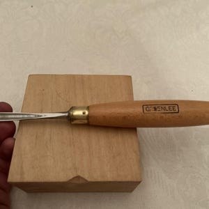 Greenlee Marples #7 8mm Straight Carving Gouge Woodworking Chisel (UK Made) image 5