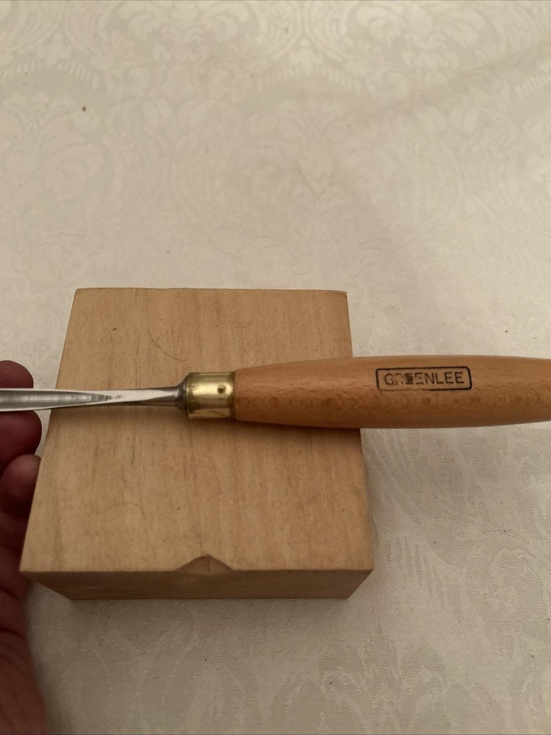 Greenlee Marples #7 8mm Straight Carving Gouge Woodworking Chisel (UK Made) image 5