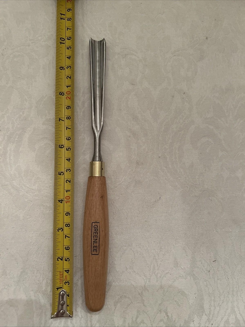 Vintage Greenlee Marples #10/16mm Straight Carving Gouge Woodworking Chisel Tool image 6