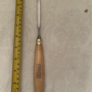 Greenlee by Marples 1/8mm Skew Carving Chisel Gouge – Vintage Woodworking Tool image 6