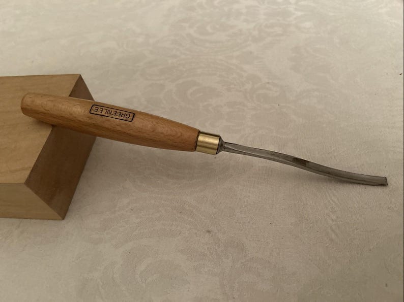 Vintage Greenlee #5L 6mm Bent Carving Gouge Wood Chisel Sheffield England image 4
