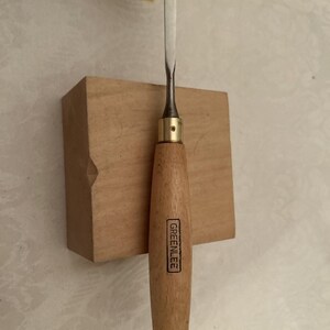 Greenlee by Marples 1/8mm Skew Carving Chisel Gouge – Vintage Woodworking Tool image 5