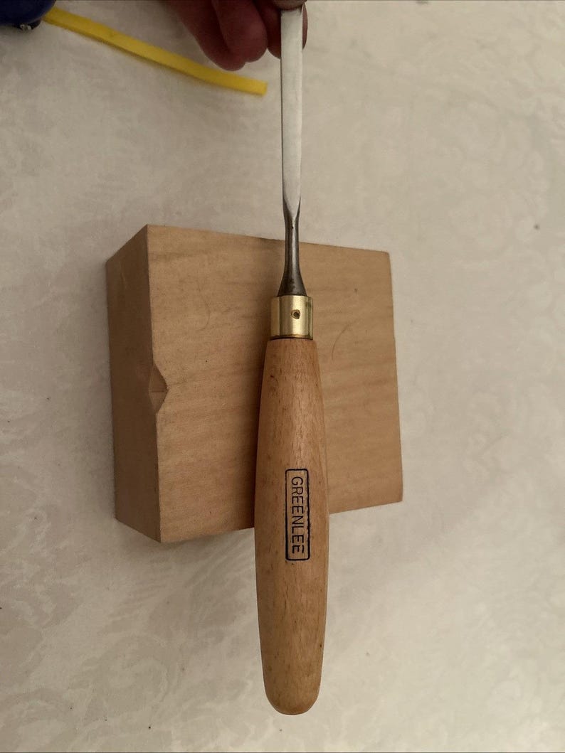 Greenlee by Marples 1/8mm Skew Carving Chisel Gouge – Vintage Woodworking Tool image 5