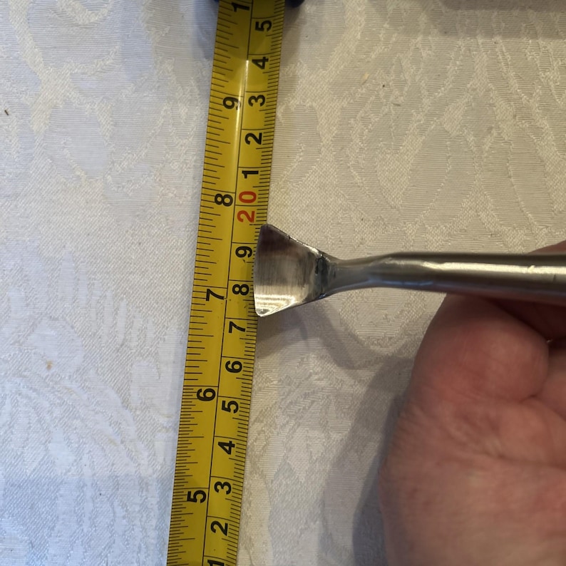 4 Dog Leg 45 Bent Fishtail Spoon Gouge Set # 7 / 30mm 25mm 20mm 15mm W/case image 9