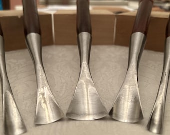 Japanese Nomi Style socket 5 Gouge Chisel Set #7 / 10, 15, 20, 25, 30 W/Case
