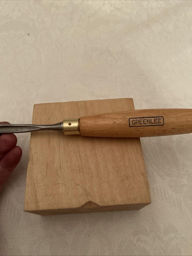 Vintage Greenlee Marples #8/10mm Straight Carving Gouge Wood Chisel UK image 5