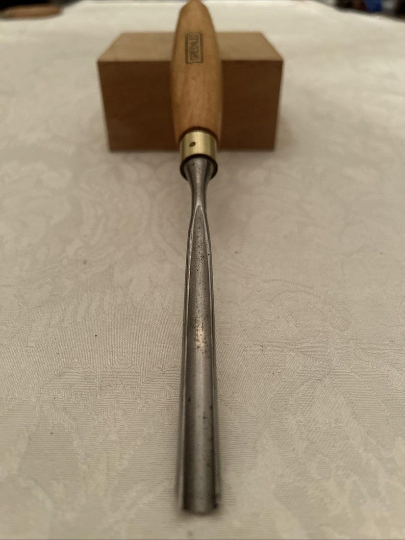 Vintage Greenlee Marples #8/10mm Straight Carving Gouge Wood Chisel UK image 1