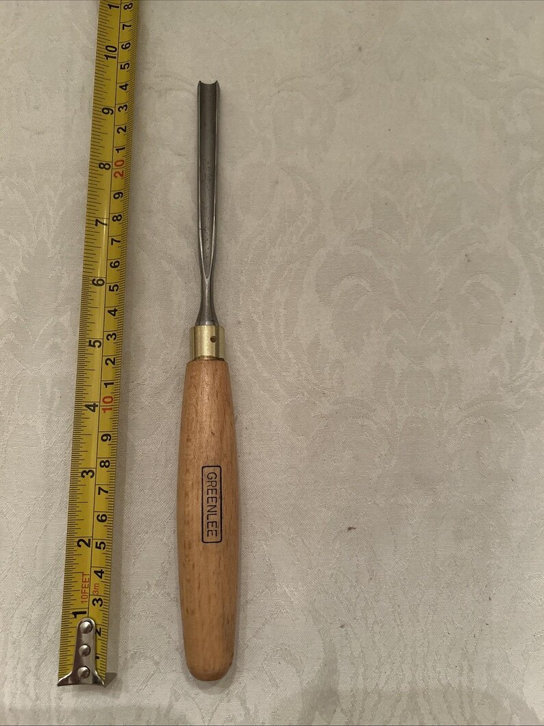 Vintage Greenlee Marples #8/10mm Straight Carving Gouge Wood Chisel UK image 6