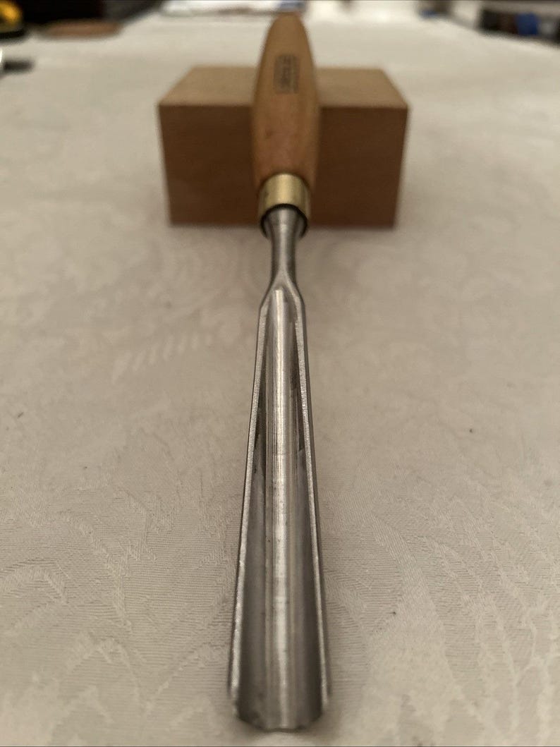 Vintage Greenlee Marples #10/16mm Straight Carving Gouge Woodworking Chisel Tool image 1