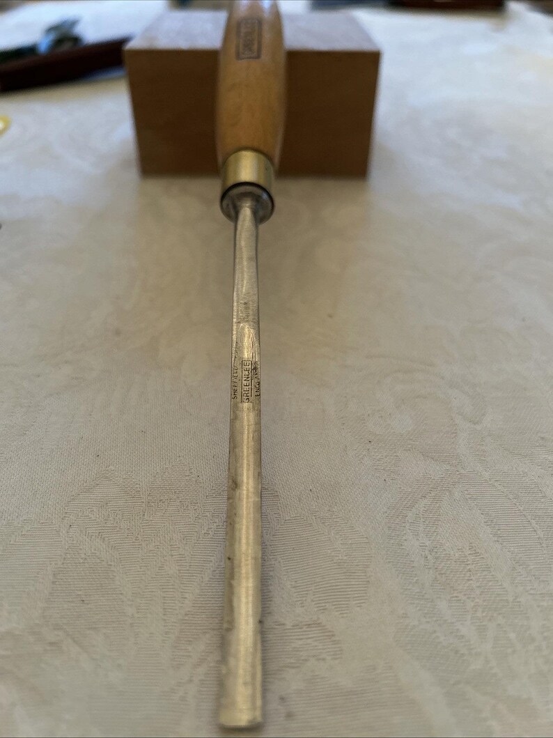 Vintage Greenlee #5L 6mm Bent Carving Gouge Wood Chisel Sheffield England image 1