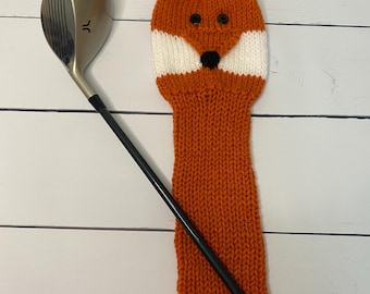 Knit Fox Golf Club Cover, Animal Golf Gift