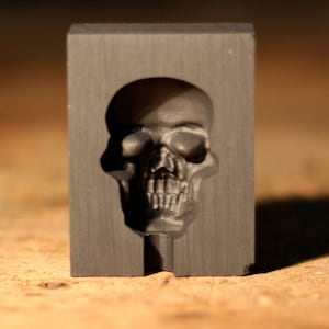 Forma grafitowa Skull Push – precyzyjnie obrabiana do projektów artystycznych ze szkła i metalu, dostępne rozmiary niestandardowe