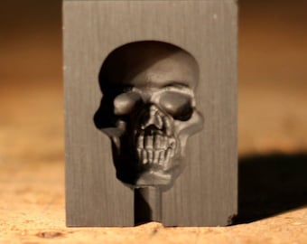 スカルプッシュグラファイトモールド - ガラスと金属のアートプロジェクト用に精密機械加工、カスタムサイズも利用可能