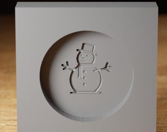 スノーマングラファイトモールド – ガラスと金属のアートプロジェクト用に精密機械加工、カスタムサイズも利用可能