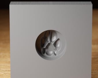 犬の足跡のグラファイト型 - ガラスと金属のアートプロジェクト用に精密機械加工、カスタムサイズも利用可能