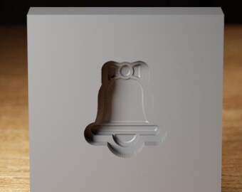 クリスマスベルアウトライングラファイトモールド - ガラスと金属のアートプロジェクト用に精密機械加工、カスタムサイズも利用可能