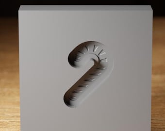 キャンディケーンアウトライングラファイトモールド - ガラスと金属のアートプロジェクト用に精密機械加工、カスタムサイズも利用可能