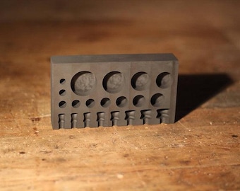 フレアゲージグラファイトモールド – ガラスと金属のアートプロジェクト用に精密機械加工、カスタムサイズも利用可能