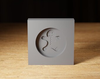 ジンジャーブレッドマングラファイトモールド – ガラスと金属のアートプロジェクト用に精密機械加工、カスタムサイズも利用可能