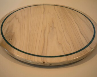 Poplar Lazy Susan with Fuchsite Inlay