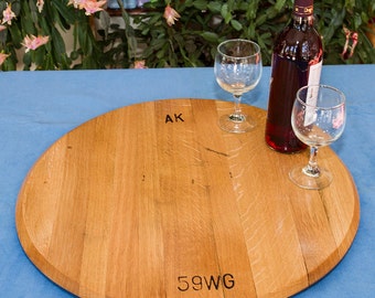 Wine Barrel Head Lazy Susan