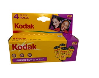 NIB Kodak Bright sun & flash 35mm film. 200. 24 exposures x 4. expired 7/06