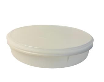 Recipiente redondo vintage Tupperware para postres, cupcakes y galletas con tapa 242, 224