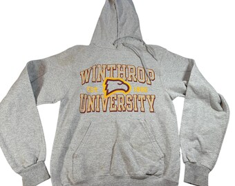 Champion Vintage Winthrop University hoodie gray. Size XS. college sweatshirt