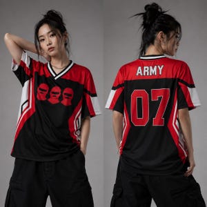 Kpop World Tour BTS Jersey, ARMY Concert Outfit, Custom Kpop Shirt, Personalized Army Gift