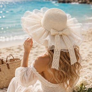 Lace Straw Hat - Etsy