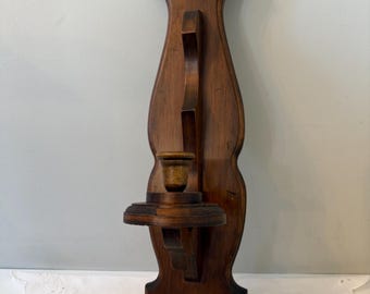 Vintage Wooden Candle Sconce