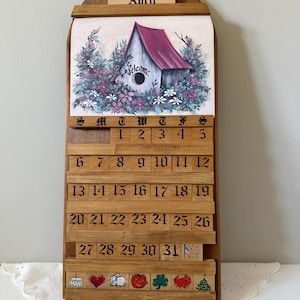 90s Wood Calendar - Etsy