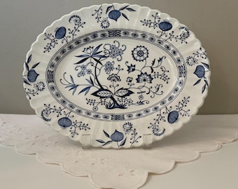 Vintage J&G Meakin Blue Nordic Pattern Serving Platter