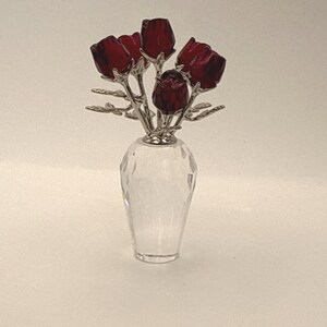 Swarovski Crystal Rose Vase - Etsy