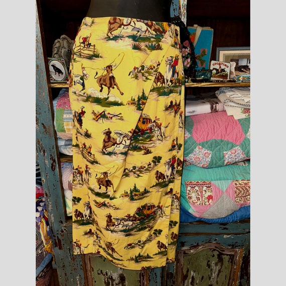 Vintage Skirt ⭐︎Desert ⭐︎Cowboy ⭐︎Cactus｜ファッション