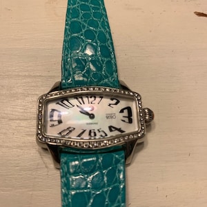 RARE MICHELE RETRO COQUETTE DIAMOND WATCH Michele Stainless Steel Diamond Coquette Watch at 1stDibs  main image 2
